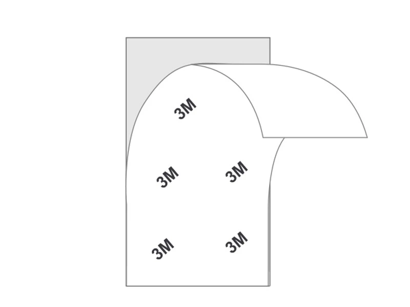 3M adhesive installation for LED sheet lights